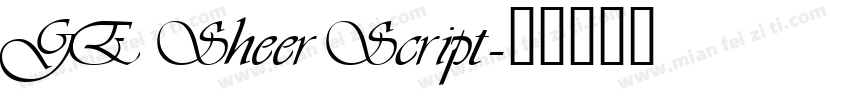 GE Sheer Script字体转换